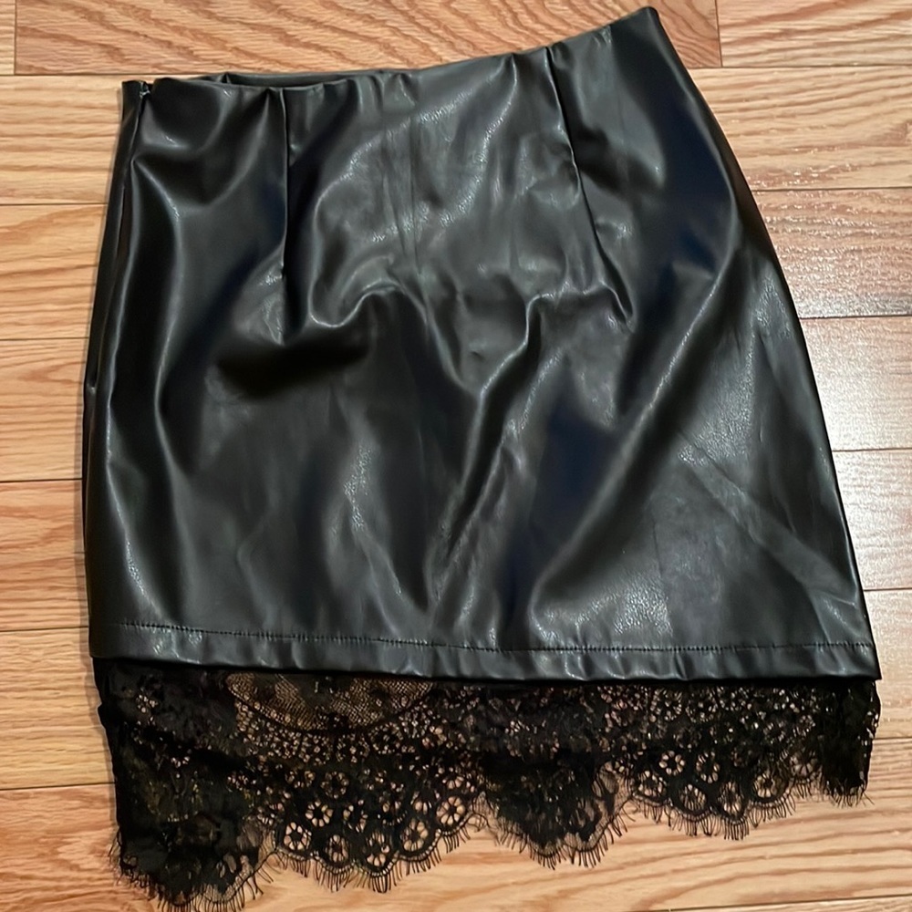 Shein Faux Leather Mini Skirt